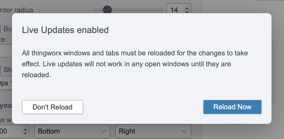 Live Updates Warning