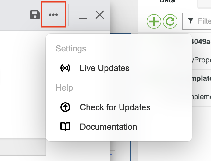 Theme Editor overflow menu